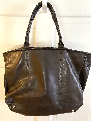 Vintage Banana Republic Brown Pebbled Leather Hobo Bag Tote Shoulder Handbag • $89