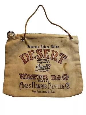 DESERT BRAND CAMPING WATER BAG Ames Harris Neville Co. San Francisco Touring Car • $102.21