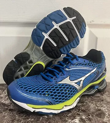 NEW Mizuno Wave Creation 17 BLUE Black Silver Men's Sz US 7.5 J1GC151804 • $99.99