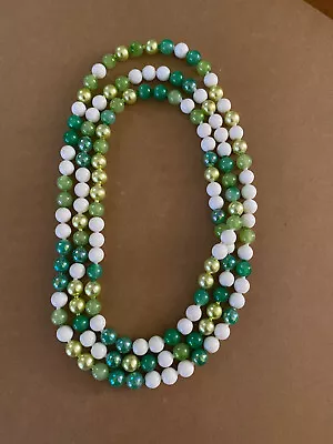Vintage Pop Bead Necklace Bracelet Shades Of Green Plastic Pop It Snap Beads • $25.05