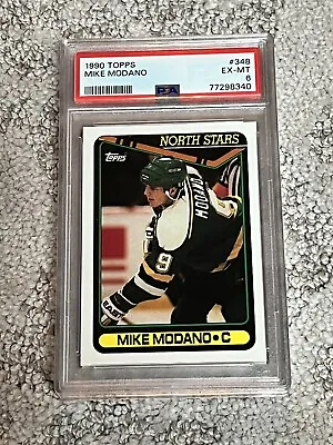 Psa 6 Hockey Card 1990 Topps Mike Modano Hof Rookie Dallas Stars • $7.50