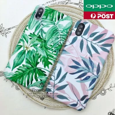 $9.99 • Buy For OPPO AX7 A3s AX5 A57 A73 R11 R15 Plus Leaves Pattern Flowers Hard Case Cover