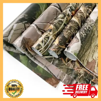 Real Camo Tree Vinyl Car Wrap PVC Adhesive Real Tree Camouflage Film For Truck • $57.99