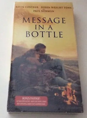 Message In A Bottle VHS Tape Movie Kevin Costner Paul Newman NEW SEALED PG13 • $2