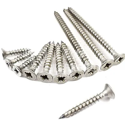 £4.07 • Buy 4.0mm 8g, A4 STAINLESS STEEL CHIPBOARD WOOD SCREWS POZI COUNTERSUNK SCREW CSK *