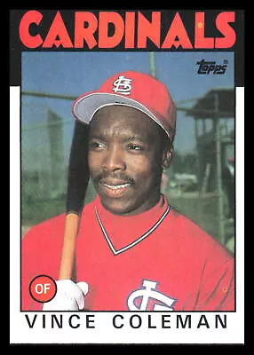 1986 Topps Vince Coleman #370 RC St. Louis Cardinals 5J • $1.49