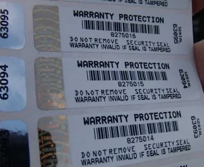 Warranty Void Tamper Evident Security Labels + Hologram + Side Label  X 1000 • £80