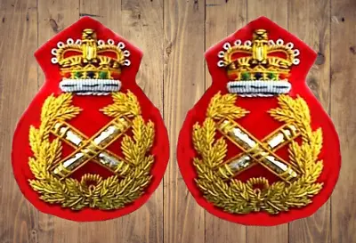 New UK British Army Field Marshal General Uniform Rank Badge QUEEN Crown Pair • $44.99