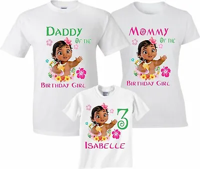 Birthday Baby Moana Birthday Girl Family  Funny Cute Matching T-Shirts  • $12.99