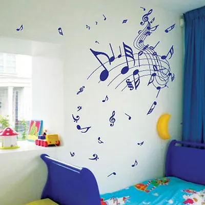 Music Note Children Nursery Car Art Wall Stickers Wall Decals Wall Mural • £43.99