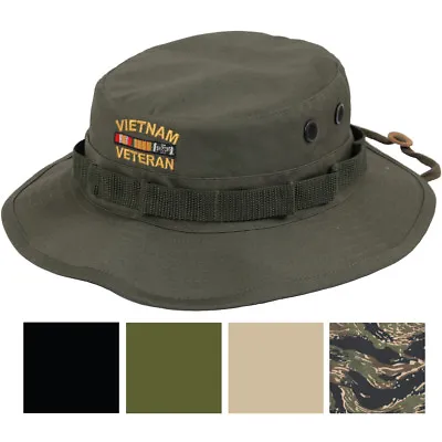 Vietnam Vet Military Boonie Hat Veteran Sun Shade Bush Army Cap Bucket Fishing • $18.99