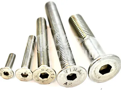 £2.79 • Buy A2 Stainless Steel Countersunk Csk Bolts Hex Socket Screws M3 M4 M5 M6 M8 M10