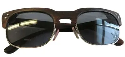 FRAMES ONLY $299 Specs Of Wood Sunglasses 'Malcolm X' Wooden Half Rim Horned • $129.95