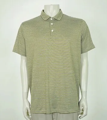 $15.99 • Buy Puma Golf Green Caddie Stripe Dry Tech Golf Polo Shirt Mens Large