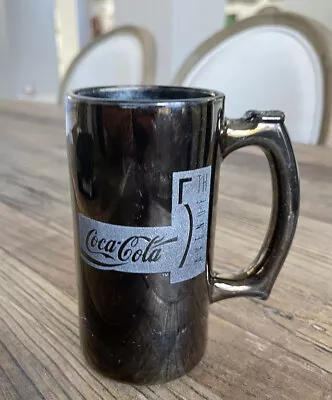 Coca-Cola 5th Avenue Copper Mercury Glass 12oz Glass Coke Mug Silver Vintage • $6.30