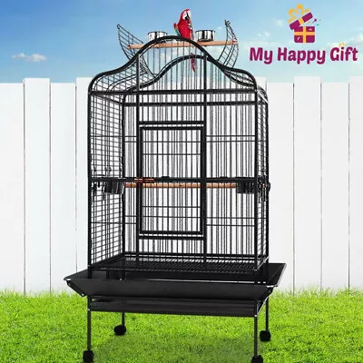 I.Pet Bird Cage Large Aviary Parrot Pet Cages Toys Stand Budgie Wheels 168CM • $243.34