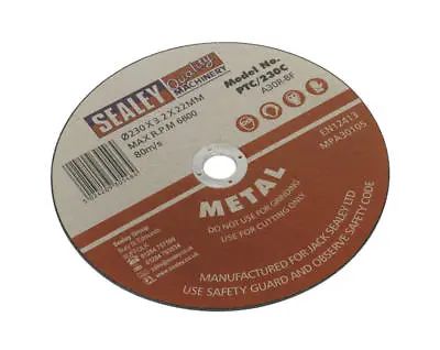 Sealey PTC/230C Metal Cutting Disc Single 9  230mm X 22mm Bore For Saw/Grinder • £5.49