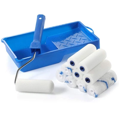 $20.06 • Buy Painting Supplies Paint Roller Kit Paint Tray Set Paint Frame Foam Paint Roller