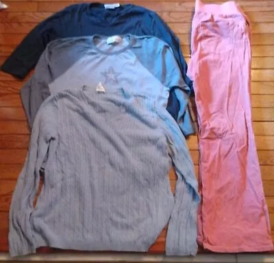 Maternity Clothes Lot 4 Pieces Size Medium 2 Tops 1  Sweater & Corduroy Pants • $13