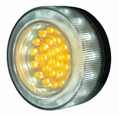 A PAIR OF LED FRONT INDICATOR PARK LAMP CLEAR AMBER For ARB TJM BULLBAR 12V • $79.95