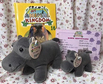 My Animal Kingdom Book 16 Hippos 2 Soft Toys + Tags + Certificate Deagostini • £10