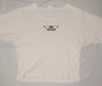 Vintage Aerosmith Shirt 1990's Size Large Misses Mid-Stomach • $19.99