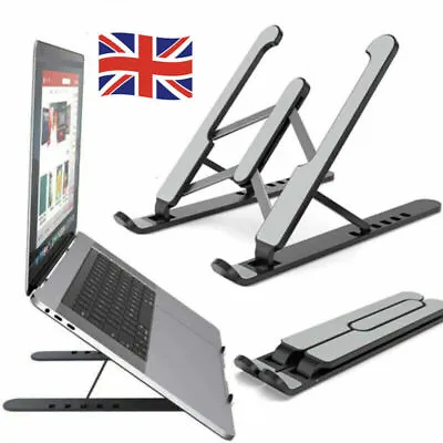 Laptop Stand Portable Adjustable Tablet Holder Desk Riser For Notebook Mac Book • £7.49
