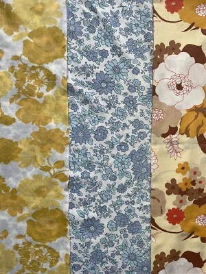 Vintage Retro 70’s Style Floral Fabric Bundle- 9 Metres Of Fabric  • £10