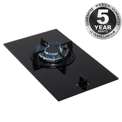 £89.99 • Buy SIA GHG101BL 30cm Black Single Burner Gas On Glass Domino Hob With LPG Kit & FFD