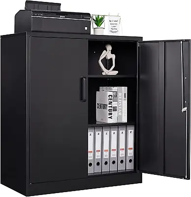 Metal Storage Cabinets With Lock Small Locker Steel Cabinets Adjustable Shelve • $142.99