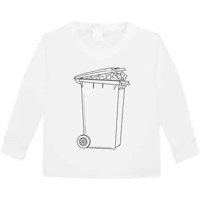 'Wheelie Bin' Children's / Kid's Long Sleeve Cotton T-Shirts (KL035242) • $21.28