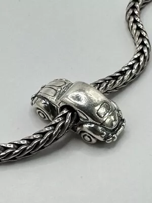 Authentic Trollbeads Volkswagen Beetle.  Sterling Silver.  Retired In 2019. • $68