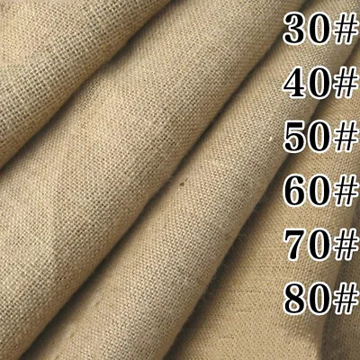 Burlap Fabric Sheet Natural Jute Woven Hessian Garden Sack Upholstery Crafts DIY • $5.15
