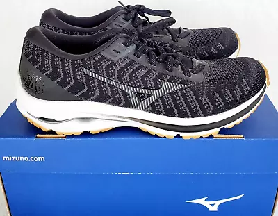 Mizuno Womens 8 B/M Wave Rider-24 Waveknit Black Running Shoes Only Tried-On • $49.99