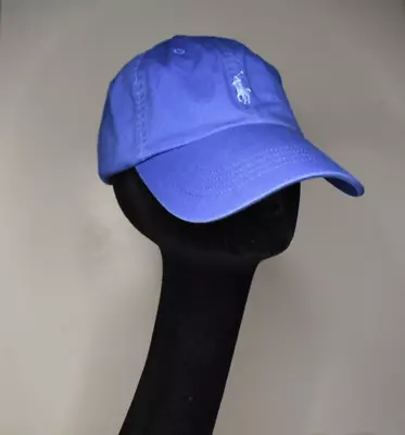 Polo Ralph Lauren Classic Logo Cotton Hat Blue Baseball Cap Blue Horse One Size • £10