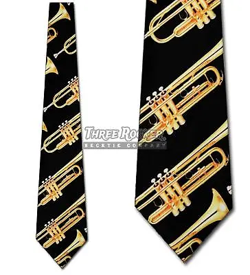 Trumpet Tie Music Neckties Mens Brass Horn Neck Ties Brand New • $18.75