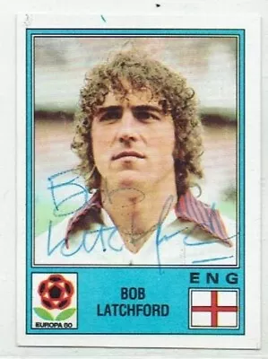 BOB LATCHFORD Signed 1980 Panini Europa 80 Sticker #126 ENGLAND EVERTON • £4.99