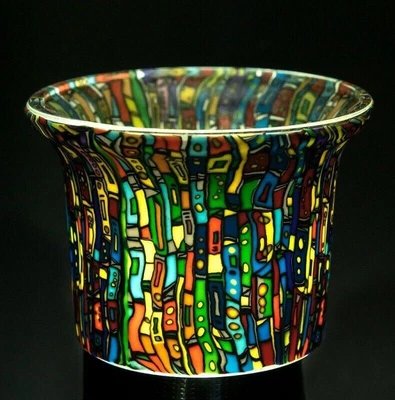 £8.29 • Buy KALEIDOSCOPE Free Standing Light Glass Votive Multicolour Tealight Holder Gift