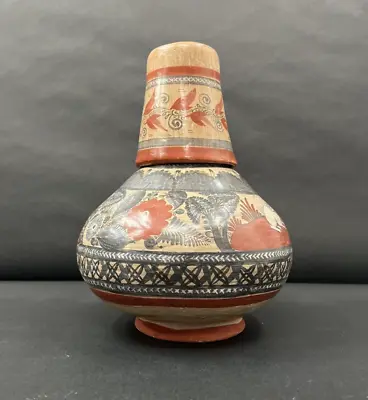 Amado Galvan Tonala Burnished Pottery Made In Mexico Carafe • $150