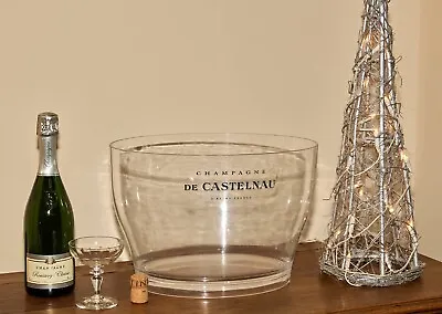 CHAMPAGNE DE CASTELNAU Large Oval Double Size Acrylic Ice Bucket  • £22.98