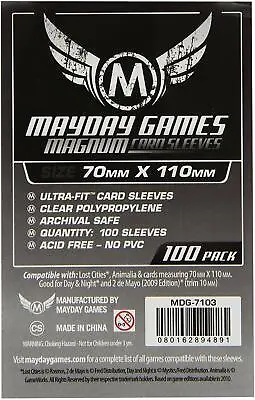 MDG7103 Mayday Games - Magnum Silver Sleeves 70mm X 110mm (Lost Cities) (100) • £8.67