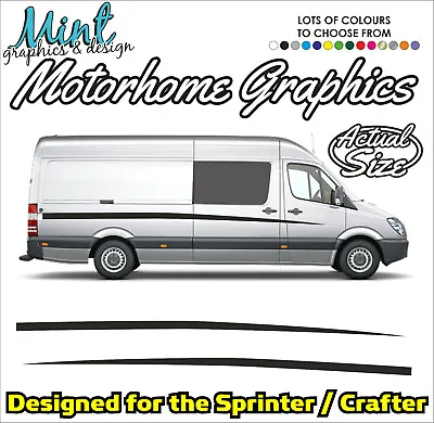 Mercedes Sprinter Motorhome Graphics Stripes Camper Van Stickers Decal 013 • $50.45