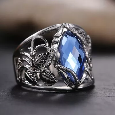 Authentic Vintage Style Ring Silver Plated Engagement Wedding Ring 1.85Ct Zircon • $26.36