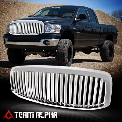 Fits 2006-2008 Ram 1500/3500 Glossy Chrome [Vertical Billet] Front Bumper Grille • $34.99