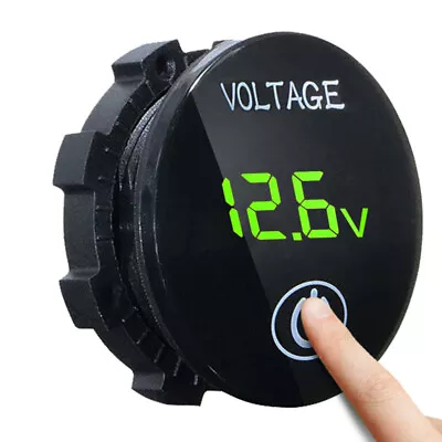 DC 12V-24V Car Marine Motorcycle LED Digital Volt Meter Voltage Battery Gauge • £7.38