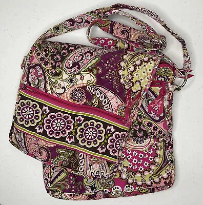 Vera Bradley Crossbody Shoulder Bag Very Berry Paisley Adjustable Strap Purse • $19.99