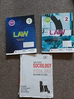 £5 • Buy A Level Law And Sociology Text Books Bundle