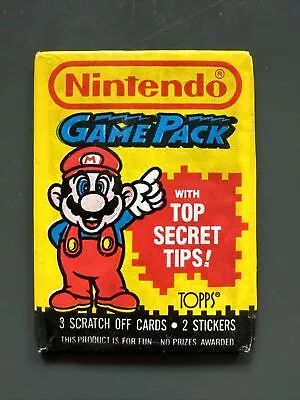 Nintendo Game Pack Trading Cards 1989 Topps Unopened- Mario Wrapper • $6