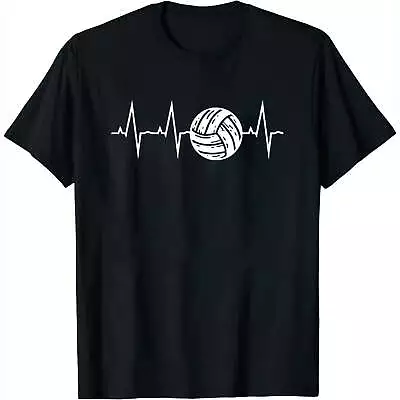 Womens Heartbeat Volleyball T-Shirt Black Small • $12.99