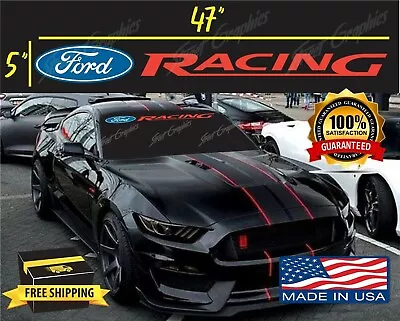 MUSTANG GT FORD RACING UNIVERSAL WINDSHIELD Vinyl Decal Stickers • $29.99